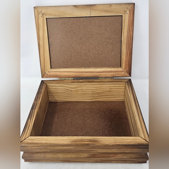 Mischief By Janet Kruskamp Print 3 Cats Handmade Solid Wood Hinged Jewelry Box - Picture 8 of 12